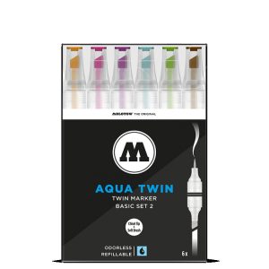 MOLOTOW AQUA TWIN MARKER  BASIC-SET 2