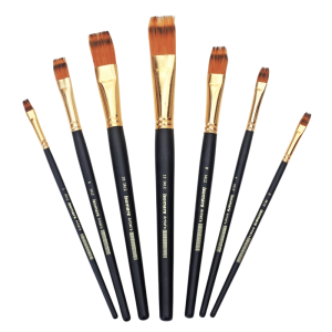 ISOMARS Artist Brush - FLAT RAKE - Set Of 7