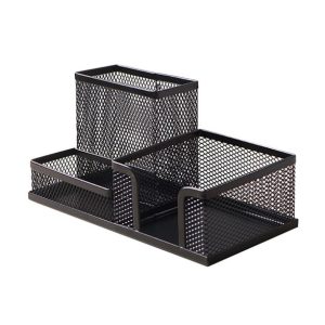 MESCO Metal Mesh Desk Organizer Black/Silver