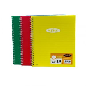 MESCO PP COVER SPIRAL NOTEBOOKS 100Sheets Assorted