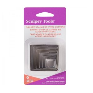 SCULPEY SQUARE METAL CUTTERS 6PCS