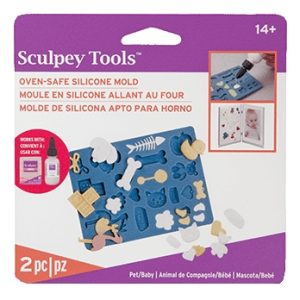 SCULPEY OVEN-SAFE SILICONE MOLD PET/BABY
