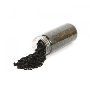 CRUSHED GLASS CHIPS 600G BLACK 3-6MM
