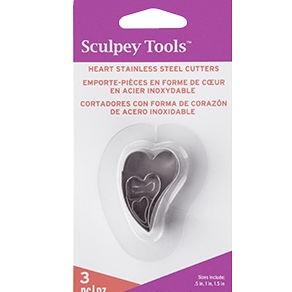SCULPEY HEART METAL CUTTERS 3PCS
