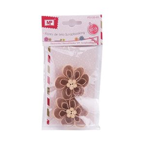 MP SET OF 2 FABRIC FLOWERS SCRAPBOOKING