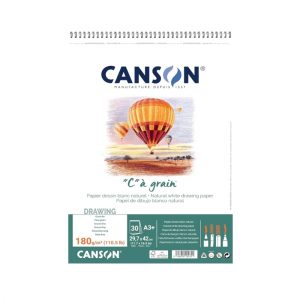 Canson® A3 "C" à grain® Drawing Pad 180gsm 30Ssheets.