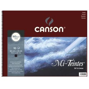 CANSON MI-TEIINTES SPIRAL PAD BLACK COLOR 16sheets, 160gsm