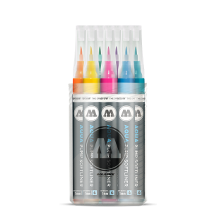 MOLOTOW AQUA INK PUMP SOFT LINER MAIN-KIT 1 : 12 COLOURS