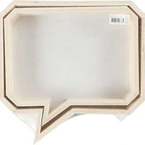 CREOTIME plywood Wall Decoration speech balloon Set of 2.