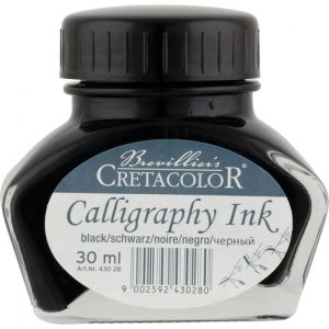 CRETACOLOR- CALLIGRAPHY INK BLACK 30ml