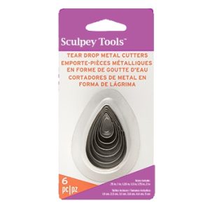 SCULPEY TEAR DROP METAL CUTTERS 6PCS