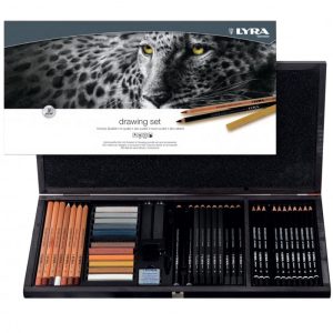 LYRA DRAWING SET 47 PCS WOODEN BOX
