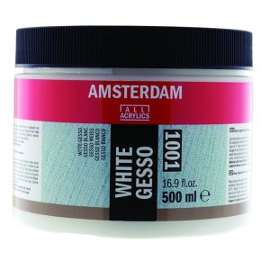 AMSTERDAM WHITE GESSO JAR 1001 .