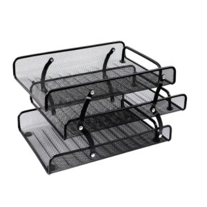 MESCO 3-Layers Metal Mesh ocument Tray Office Organizer