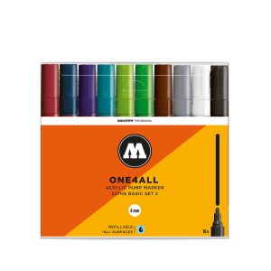 MOLOTOW ONE4ALL 127HS ACRYLIC MARKER 4mm SET OF 10 BASIC SET 2