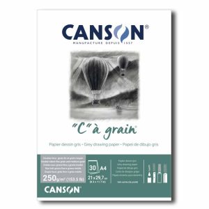 CANSON "C" à GRAIN PAD MOTTLED GRAY COLOR 250 g/m  30 SHEETS