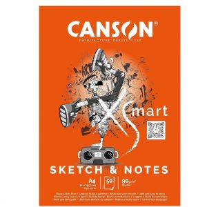 CANSON A4 XSmart Sketch & Notes PAD 90gsm 50sheets.