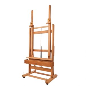 MABEF WOODEN STUDIO EASEL DOUBLE MAST WITH CRANK