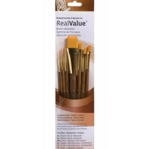 PRINCETON REAL VALUE GOLDEN TAKLON BRUSH SET OF 7