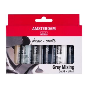 Amsterdam Standard Series Acrylic 6 x 20 ml Set Grey Mixing