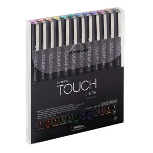 SHINHANArt TOUCH LINER (B) 12 COLOR/BRUSH SET.
