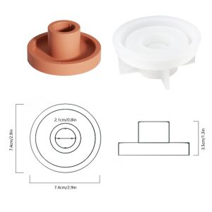 Concrete Candlestick Holder Silicone Mold