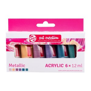 TALENS ART CREATION Acrylic colour set Metallic 6 x 12ml.