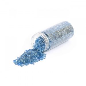 CRUSHED GLASS CHIPS 600G LIGHT BLUE 3-6MM
