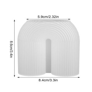 SILICONE MOLD Striped U-shaped Candle Holder Arch