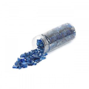 Reflective Crushed Glass Cobalt Blue