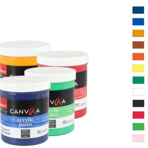 ISOMARS CANVAA ACRYLIC PAINT 500ML x 12 Colours SET