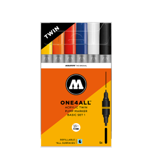 MOLOTOW ONE4ALL ACRYLIC TWIN BASIC-SET 1